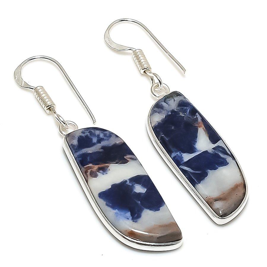 

Natural Sodalite Gemstone 925 Sterling Silver Jewelry Earring 1.85 l4B48