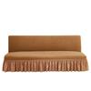 Living Room Without Armrests Skirt Sofa Bed Cover Thickened Terry Grid Elastic Folding Sofa Cover All-Inclusive Universal