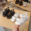 Boys Beach Shoes Open Toes Soft Sole Kids Sandals Soild Color Trendy 2025 Summer New Children Sports Sandals Hook&loop Non-slip