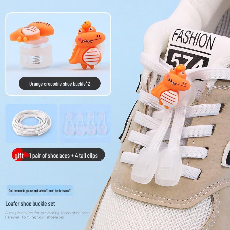 Cartoon No-Tie Shoelace Buckle Fastener for Kids