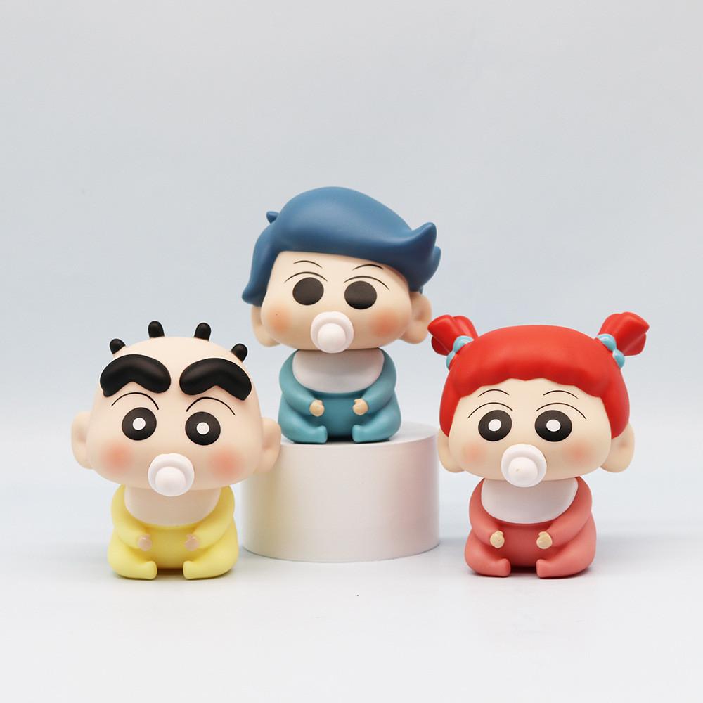 5pcs Shinchan Crayon Handmade Cartoon Model Furniture Decor Ornaments Desktop