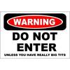 Retro Horror Comedy Metal Sign - No Entry Warning Plaque 20x30cm for Home Garage Bar Decor