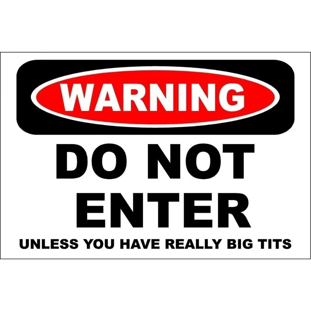Retro Horror Comedy Metal Sign - No Entry Warning Plaque 20x30cm for Home Garage Bar Decor