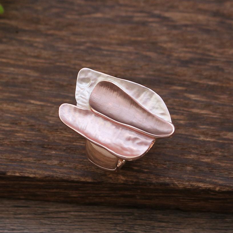 

Эмалированное геометрическое эластичное кольцо, преувеличенный индивидуальный стиль, женское высококлассное сплавное кольцо Elastic Adjustable