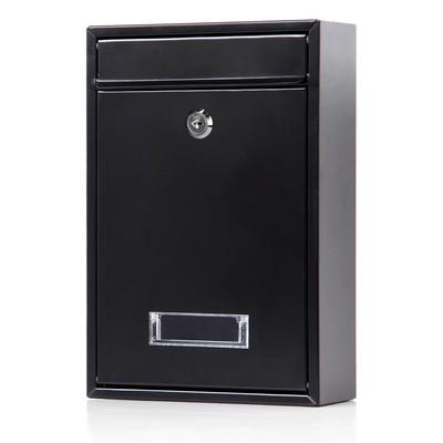Jssmst Key Key (Jessmat) Mailbox, Wall-Mounted, Lock, Metal, Mail-06 (Black, Lock)