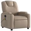 VidaXL Fauteuil de massage inclinable électrique cappuccino similicuir 3204429