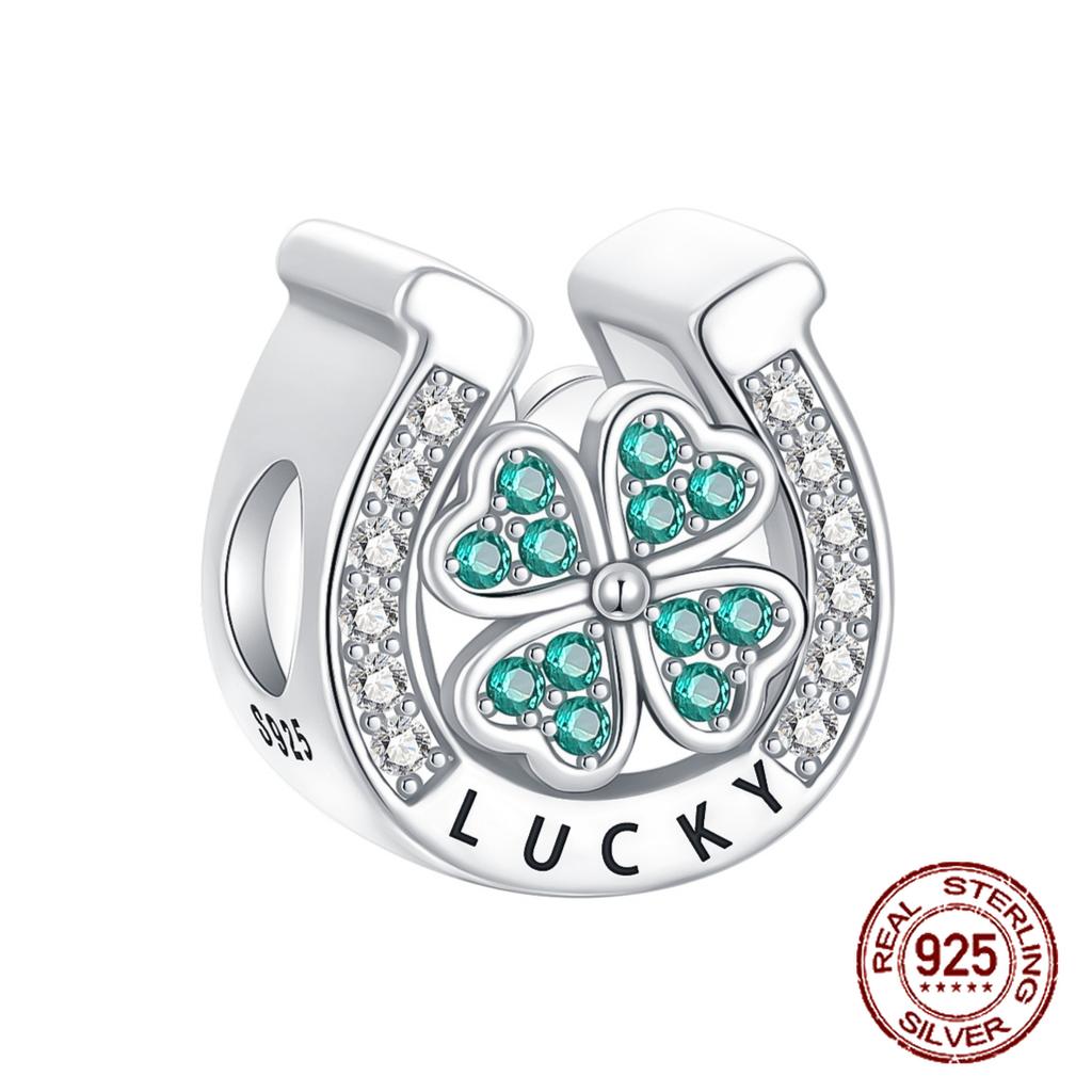 Copper Green Ushaped Shamrock Lucky Shamrock Bead Charms Charm Compatible With Authentic Charm Bead Charms Bracelets Women Do It Yourself Jewellery G