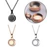 Steel Cremation Jewelry Round Accent Openable Urn For Pet Ashes Necklace