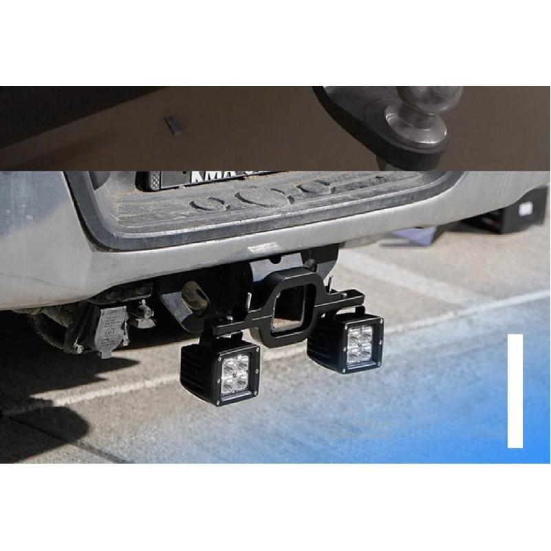 4 Inch 60W Work Light Spot Flood Offroad Car Lights Bar with Universal Trailer Tow Hitch Mount Bracket for Pickup Truck Van