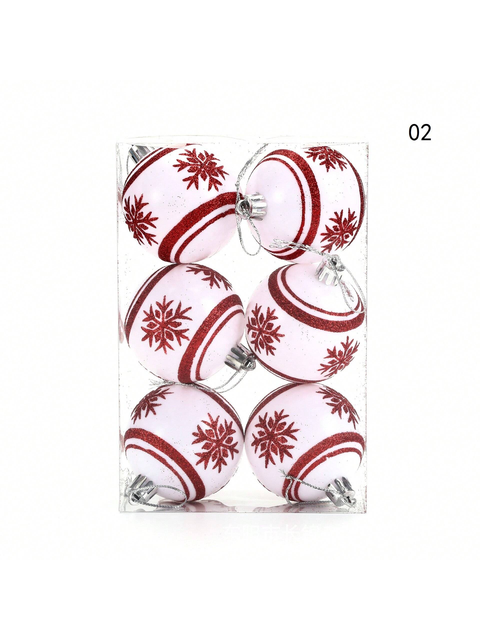 

6pcs/Lot 6cm/2.4Inch Christmas Tree Decoration Color Hollow Balls Ornaments Hang Bauble Ball For Home Bar Party Decoration 6cm