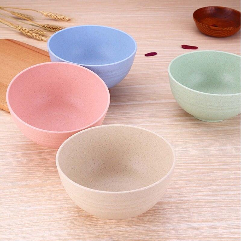 4 Pieces/Set 6 Cal 6 Cal Fiber Rice Bowl Straight Household Soup Bowl Rice Storage Bowl For Women Men Kitchenware | Bowls
