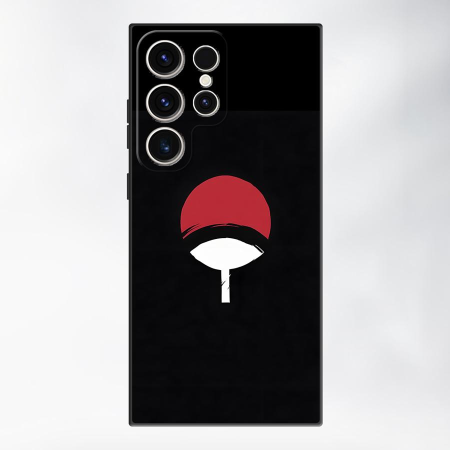 

Case for Samsung Galaxy S25 Edge S24 Plus S23 Ultra S20 S21 FE Black Soft Phone Cover Anime Uchiha Logo Galaxy S24