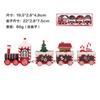 Christmas Decorations Painted Wooden Train Ornament Kids Toy Gift