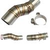 450Mt 2023+ CFMOTO For 450 Middle Exhuast MT Motorcycle Link Pipe Connect 51Mm Motorcycle Escape Exhaust Muffler Pipe +