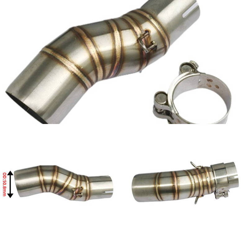 450Mt 2023+ CFMOTO For 450 Middle Exhuast MT Motorcycle Link Pipe Connect 51Mm Motorcycle Escape Exhaust Muffler Pipe +
