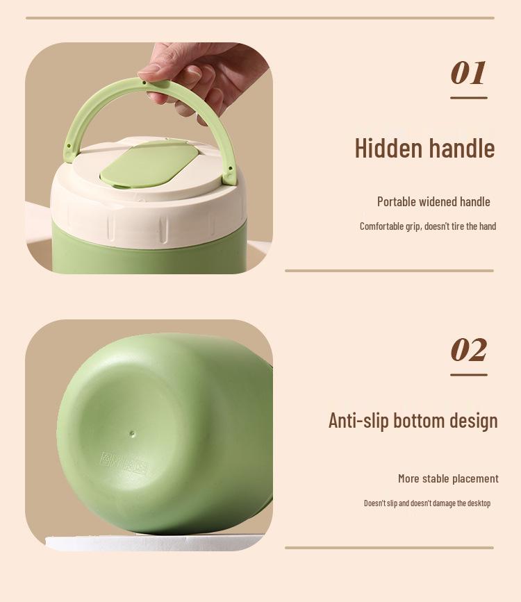 304 Stainless Steel Double-Layer Leak-Proof Insulated Bento Lunch Box with Food Compartments