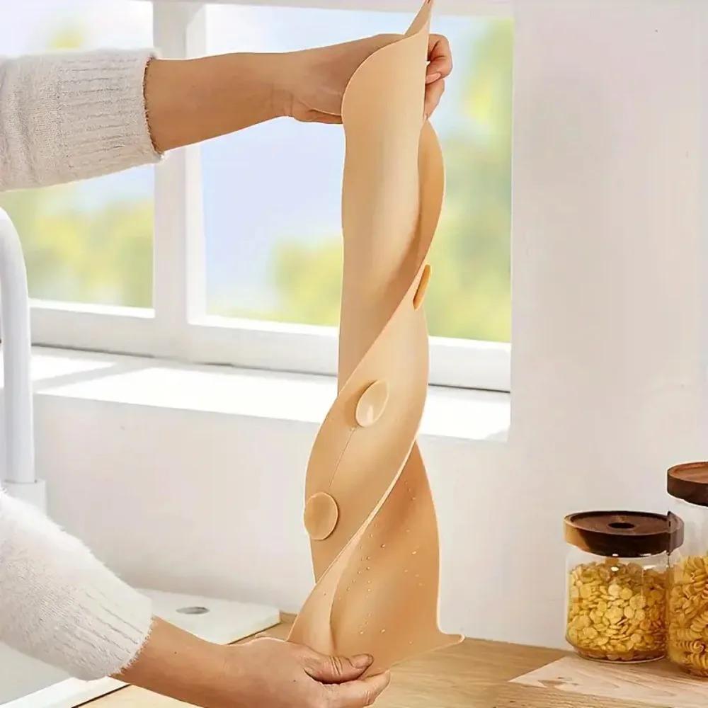 1pc Silicone Splash Guard with Suction Cups Kitchen Sink Divider Waterproof Dish Washing Barrier Anti Splash Protector