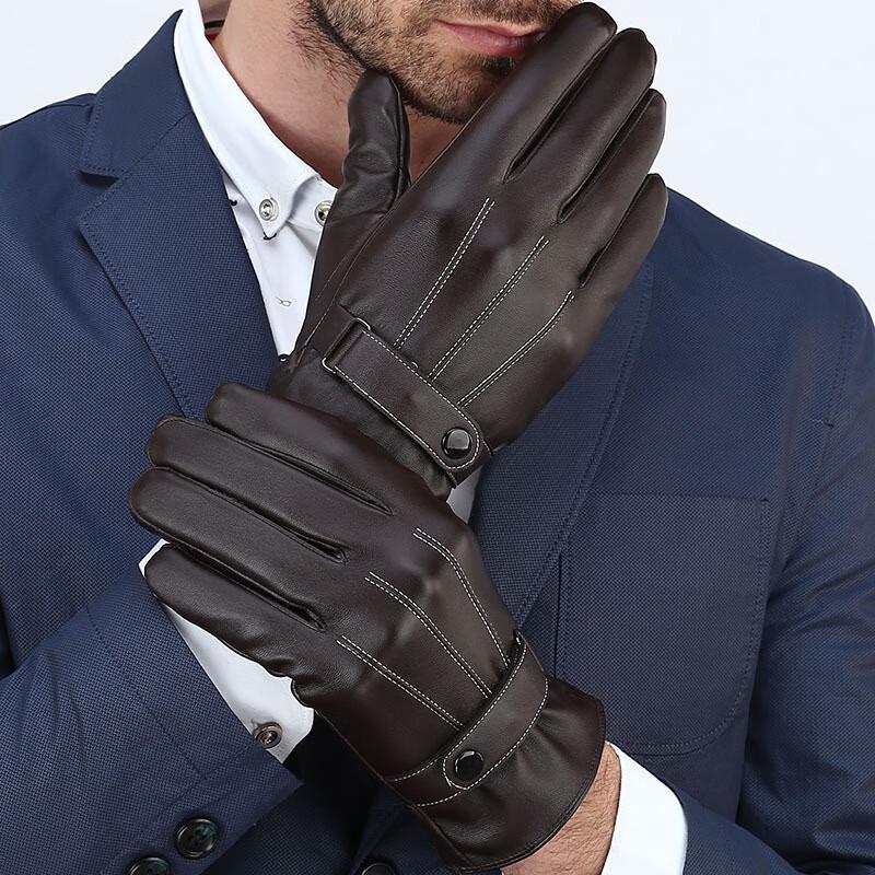 Men's Winter Sheepskin Touchscreen Gloves