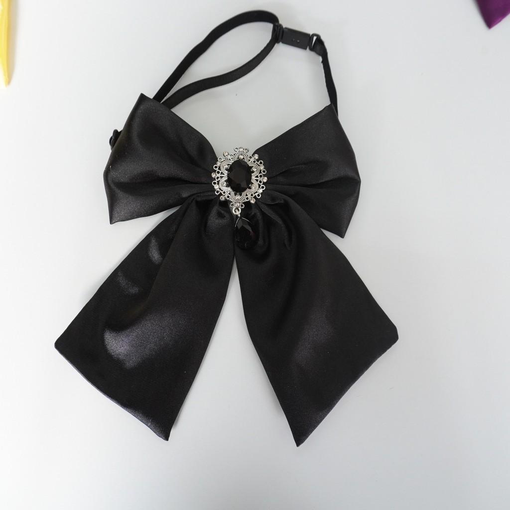 Jk Uniform Satin Bow Tie With Spliced Lace For Adult Fashion Accessories