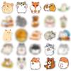 50pcs Waterproof Hamster Cartoon Stickers for DIY Kids' Water Bottles & Suitcases