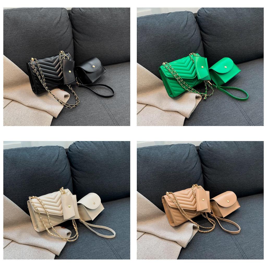 Small Pu Crossbody Bag With Stitching For Daily Street Style Women