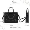 [Harujio] Stylish Ita Bag, A4 Size, Cute 2-Way Tote Bag, Shoulder Bag, High-Quality Crocodile, Black, Transparent, Clear, Perfect for Otaku
