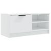 Vidaxl Szafka Pod Tv, Wysoki Połysk, Biała, 80X35X36,5 Cm