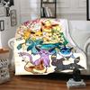1Pc Eevee Evolution Collage Blanket Soft And Comfortable Casual Warm Camping Travel Christmas Halloween Xmas Gift M928521