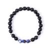 Jbans Classic Cut Blue Lapis Point Onyx Gemstone Bracelet (C2201-Ac895_Bk)