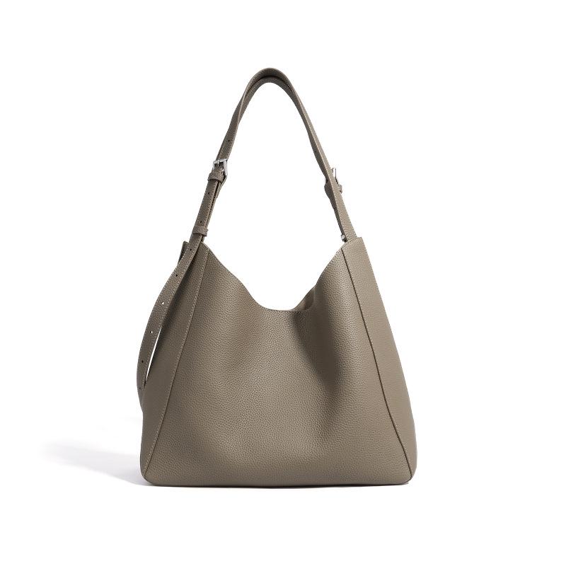 

«Женская сумка через плечо и почтальонская сумка премиум-класса из натуральной кожи 2025 года с нишевым дизайном» серый