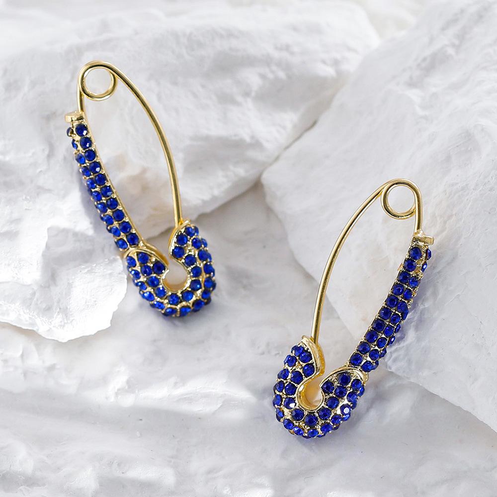 Elegant Colorful Geometric Rhinestone Earrings Perfect For Outfit Any