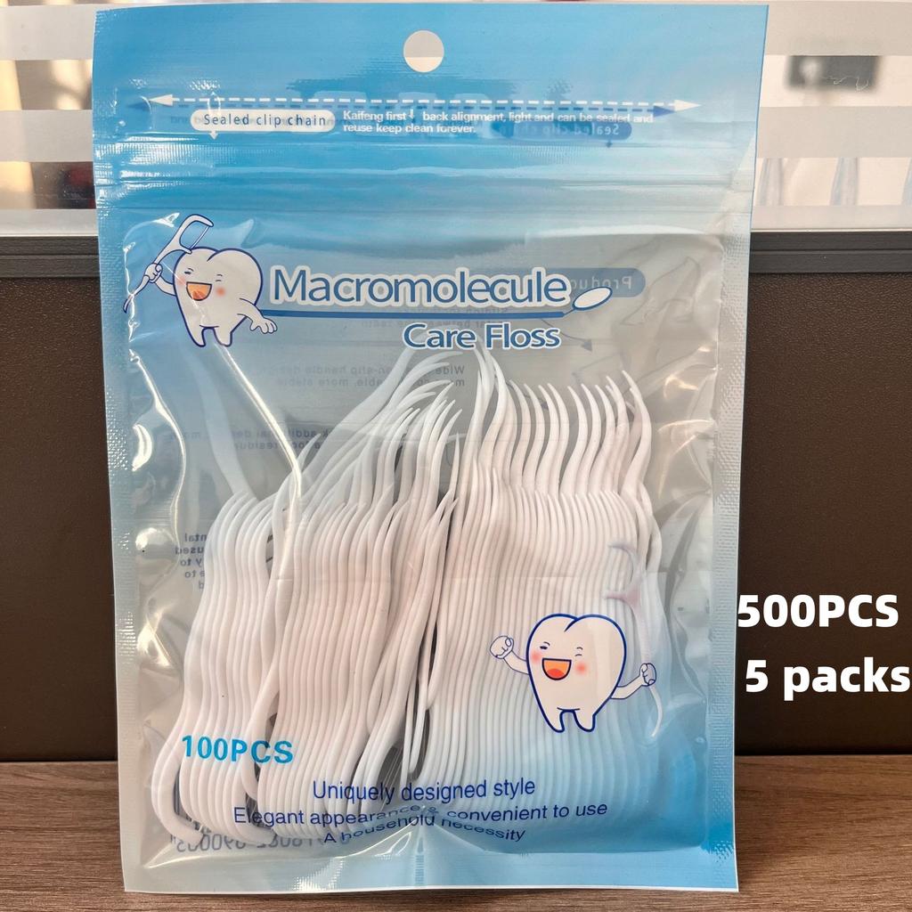 1000Pcs Disposable Dental Floss in Bags, Portable Teeth Cleaning, Household Dental Floss, Ultra-Fine, Non-Damaging to Gums, Wholesale Dental Floss Sti