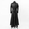 Cappotto Vestito Lungo Elegante da Donna in Vera Pelle d'Agnello Nero Stiloso Adatto per Feste