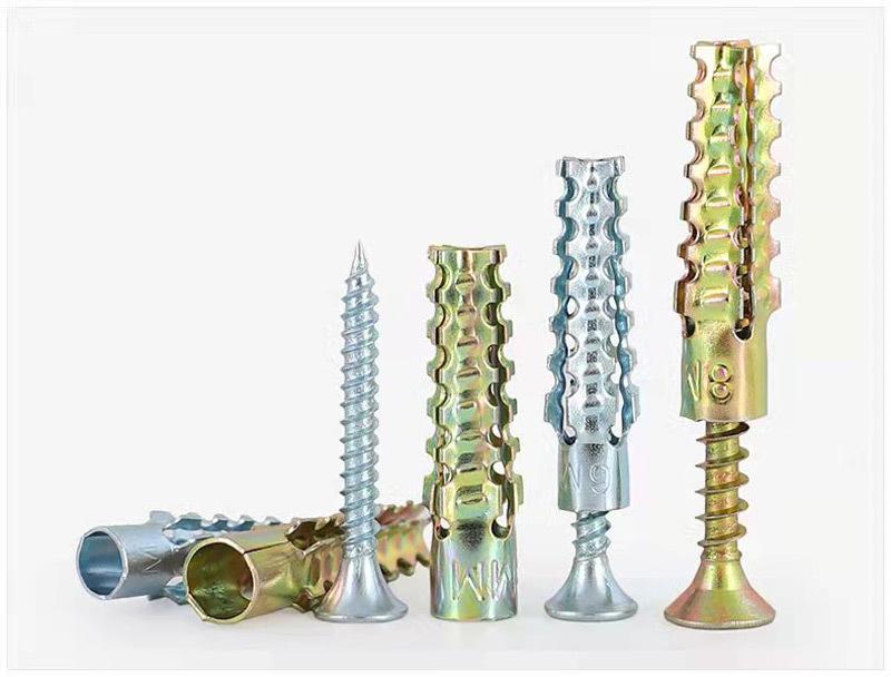Lightweight Iron Christmas Tree Expansion Tube with Serrated Gecko Screw for Brick and Cement Walls