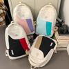Schoolbag New Color-blocking, Lightweight Casual Travel Backpack for Junior High, High School, and College Students, Stylish Versatile Large-capacity