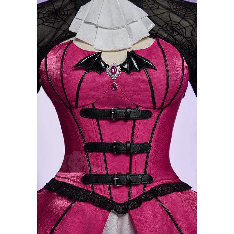 Vampire Draculaura Cosplay Costume Women Sexy Corset Lolita Short Dress Suit Gothic Punk Dress Halloween Carnival Party Clothes