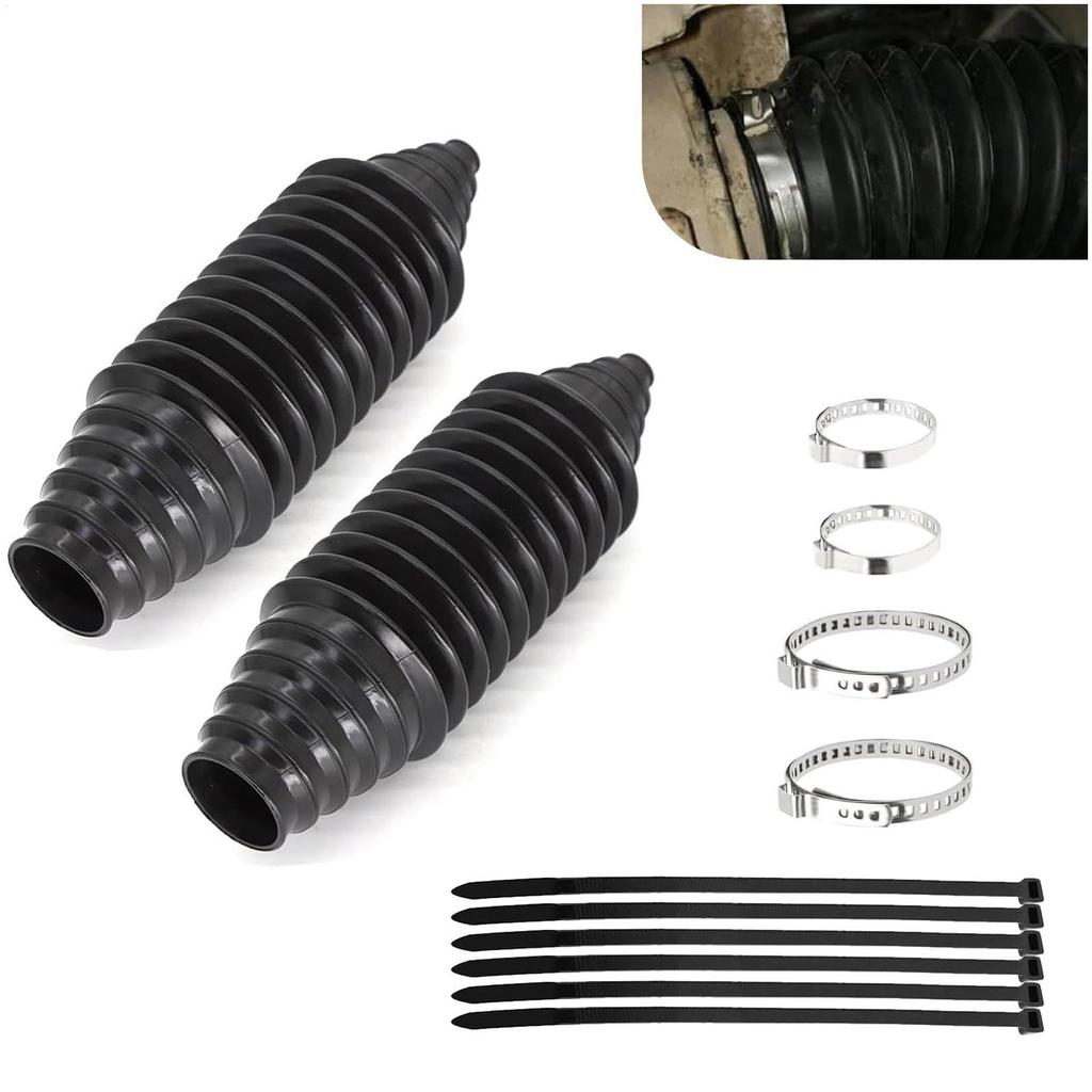 Steering Rack And Tie Rod Boots Dustproof 2 Pieces Universal Auto Supplies Steering Rod Cover For SUV RV Vehicle Winter Cold