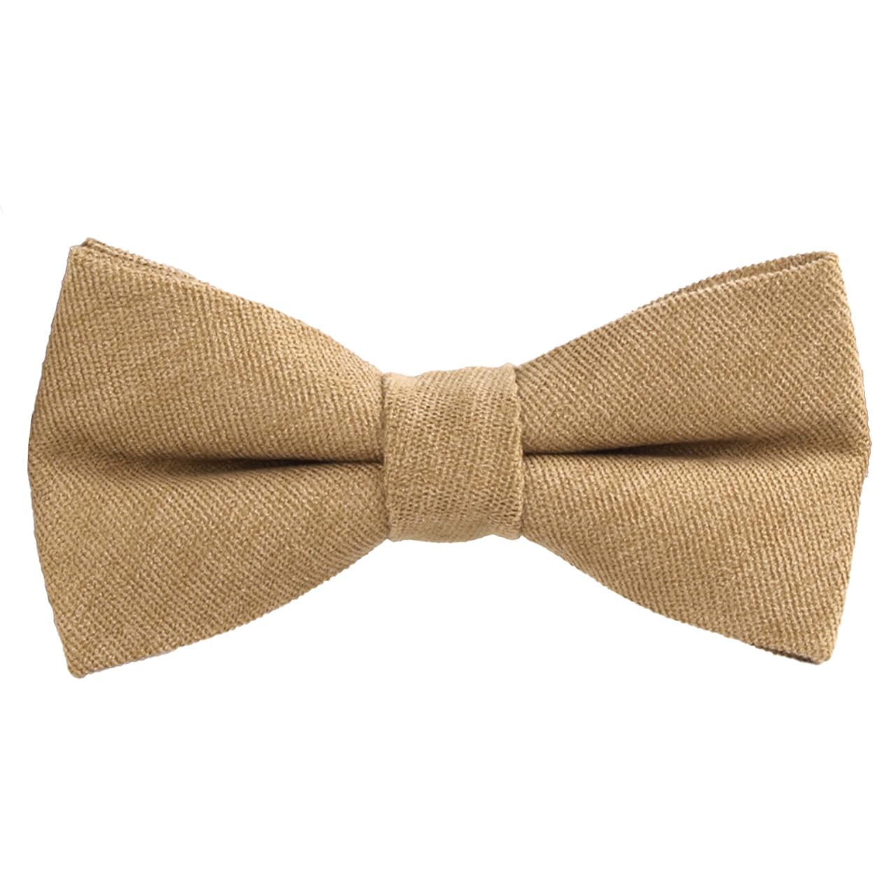 [White Fang] Velvet Bow Tie, Event, Stylish, Fashionable, Men s & Women s, NC090 (Khaki)