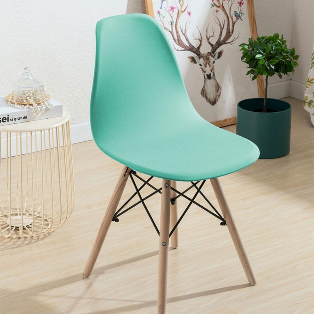 Stretchable Solid Color Chair Cover Shell Chairs Soft Milk Silk Easy Clean Dustproof Removable Washable Chair Cover