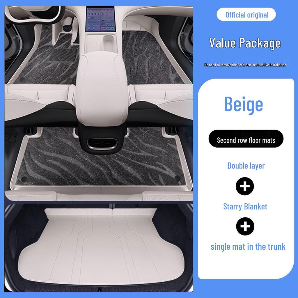 Zeekr LS6 Full Coverage Eco-Friendly Leather Floor Mats for Interior Protection