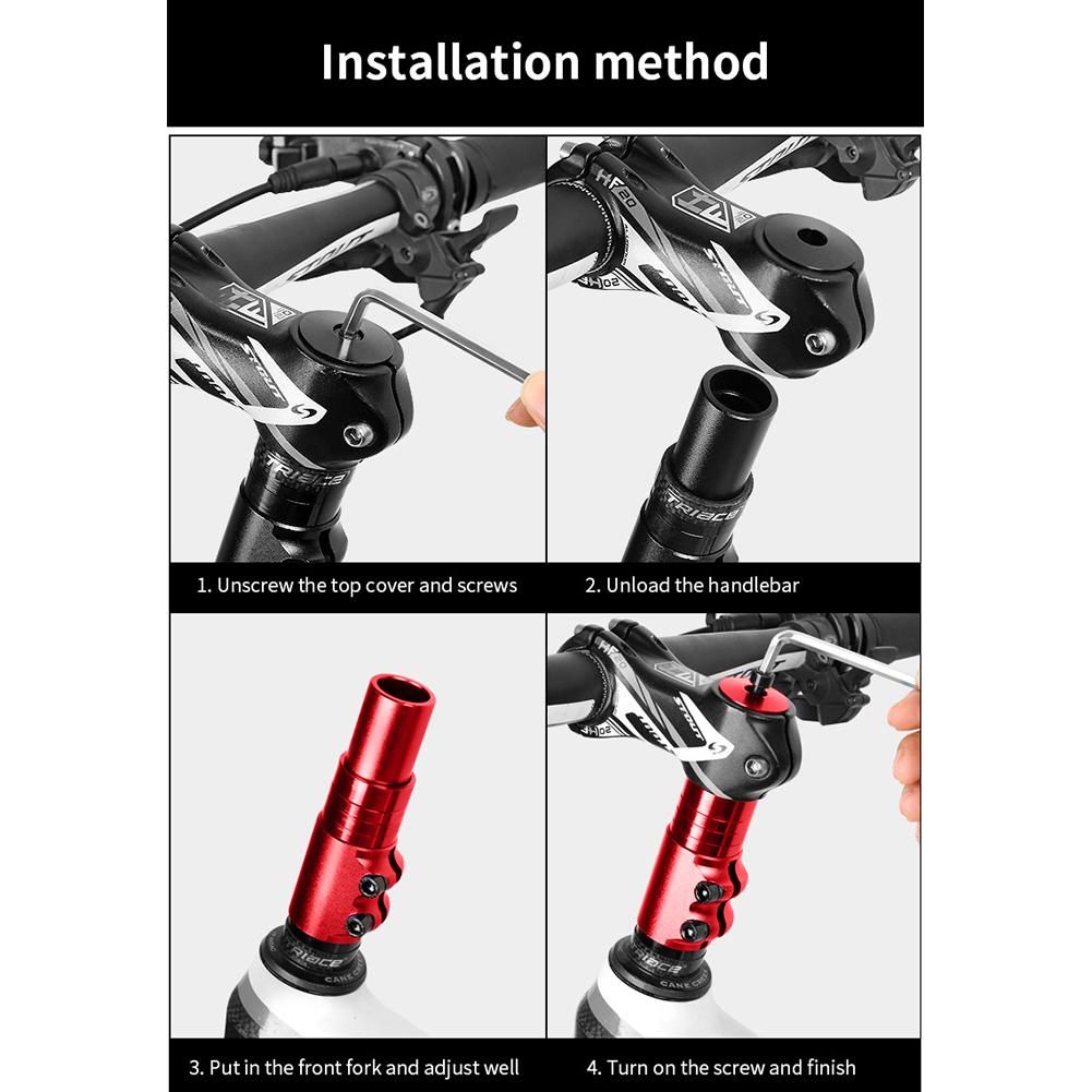 

Алюминиевый адаптер для удлинителя руля переднего выноса велосипеда (Красный 120мм)