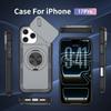 Military Grade Sliding Window Shockproof Phone Case for IPhone 17 16 E 15 14 13 12 Pro Max 11 Xr Magnetic Ring Holder Cover