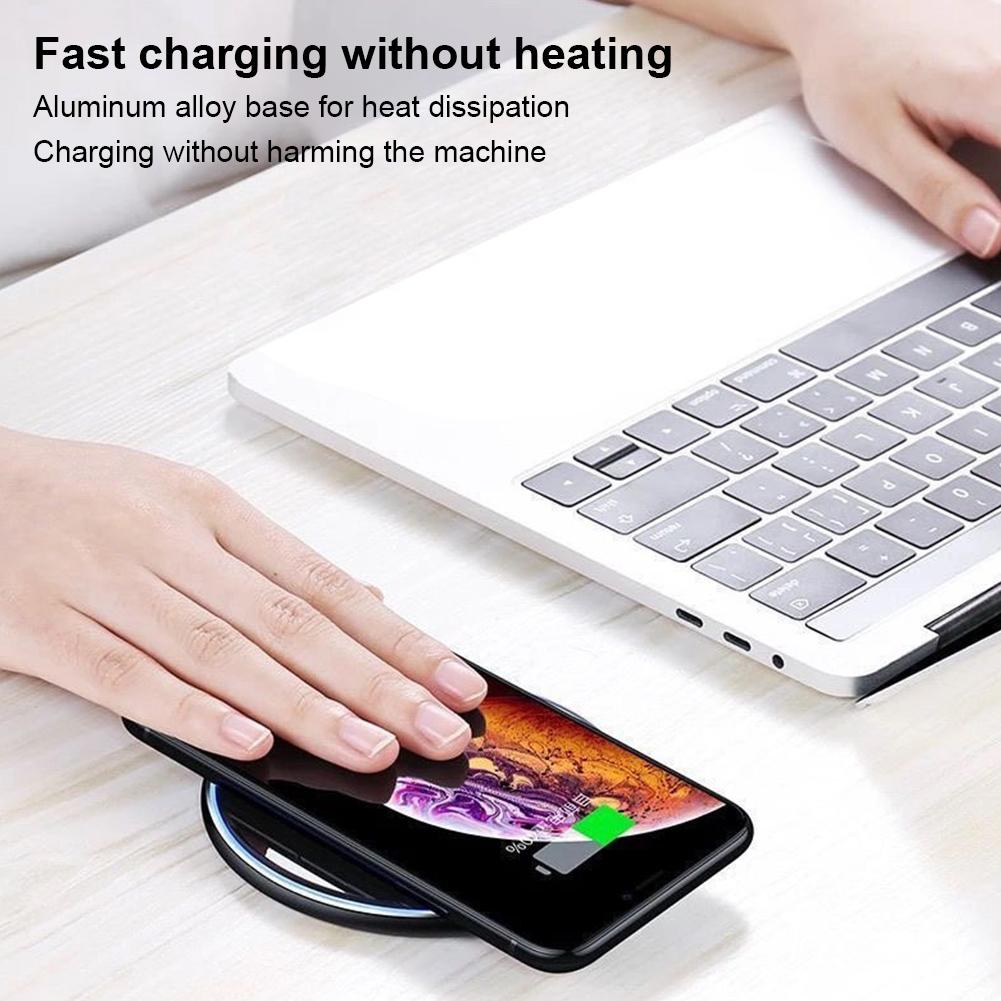 Super Fast Wireless Charger Charging Pad 15W Fast Wireless Charging Pad Phone Charger for IPhones & Samsung