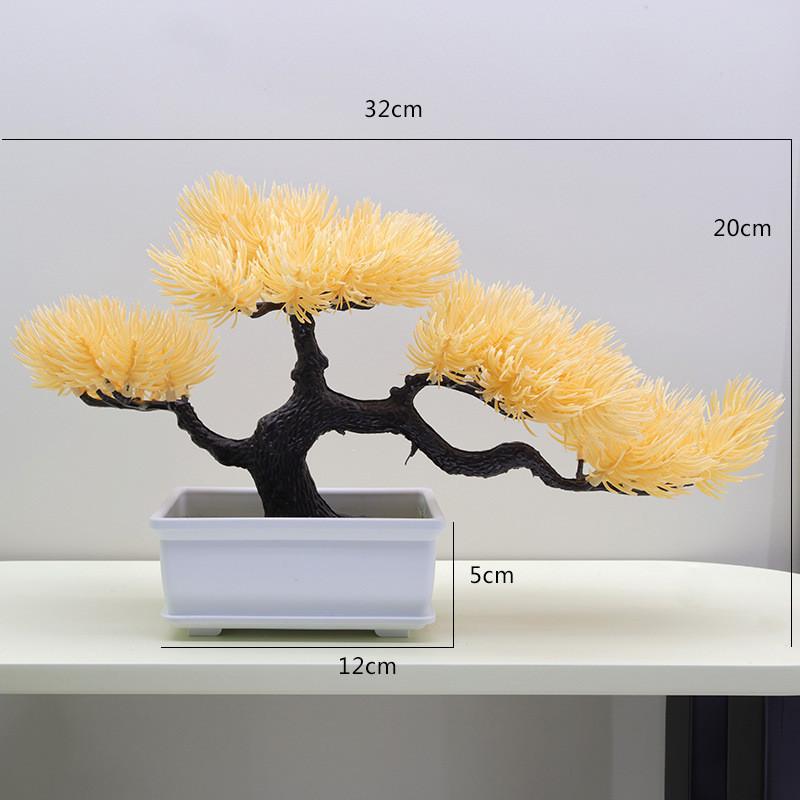 Artificial Juniper Bonsai Tree For Indoor Decor Faux Green Plant For Office