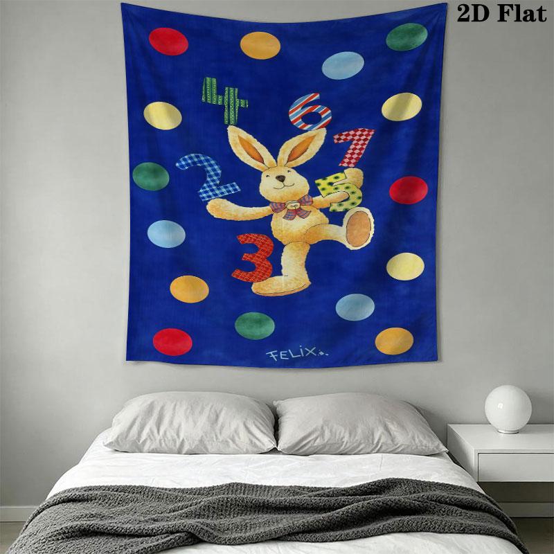 Felix Zirkus (2) Wandteppich Ästhetisches Wandbehang Gedruckter Stoffdecke Dekorative Wandteppiche für Schlafzimmer Wohnzimmer Heimdekoration