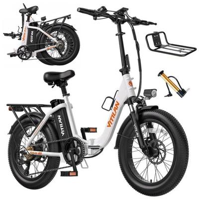Foldable Electric Bicycle VITILAN U3, 750W Motor, 48V 13Ah Battery, Top Speed 45 Km/h, Cruising Range 120km, 20*4.0 Inch Tires