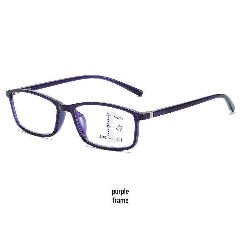 Retro Progressive Multifocal Reading Glasses for Near & Far with Anti-Blue Light, Ideal for Middle-Aged & Elderly