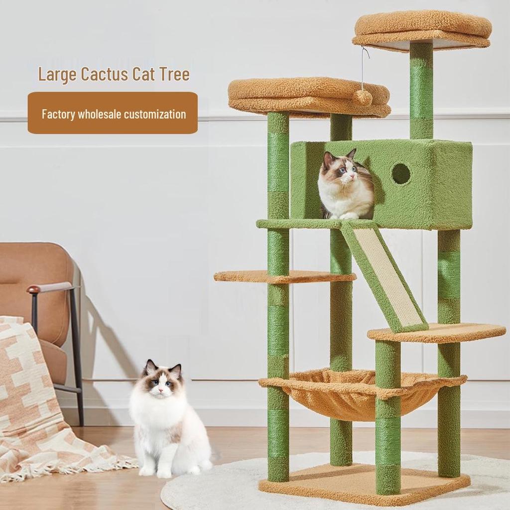 Luxury Integrated Cat Tree Condo with Space Capsule and Sisal Villa