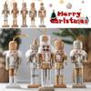 5 Stück Holz Nussknacker Soldat Weihnachtsdekoration Weihnachts-Nussknacker Figuren Ornamente für Weihnachtsbaum Figuren Geschenke