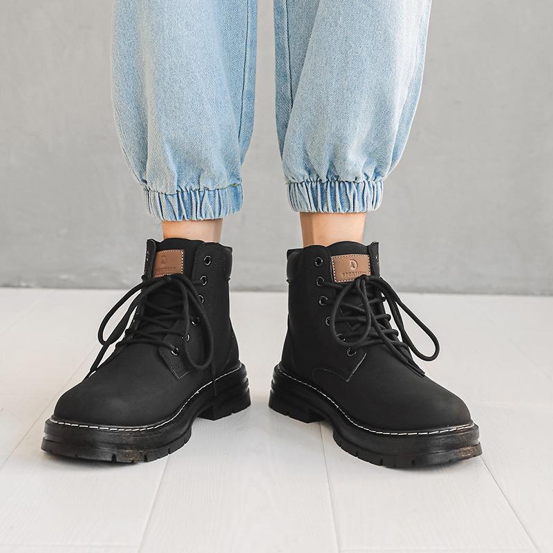 

2025 прямые продажи 2025 осень новые вытереть старые ботинки Мартина высокие водонепроницаемые ботинки цвета ревеня мужские ботинки-дезерты 9901 39 чёрный